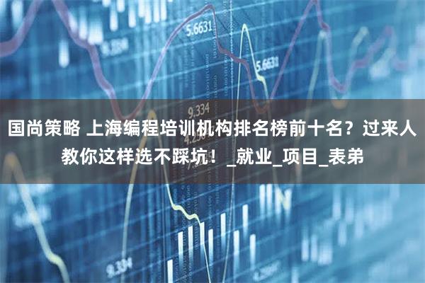 国尚策略 上海编程培训机构排名榜前十名？过来人教你这样选不踩坑！_就业_项目_表弟